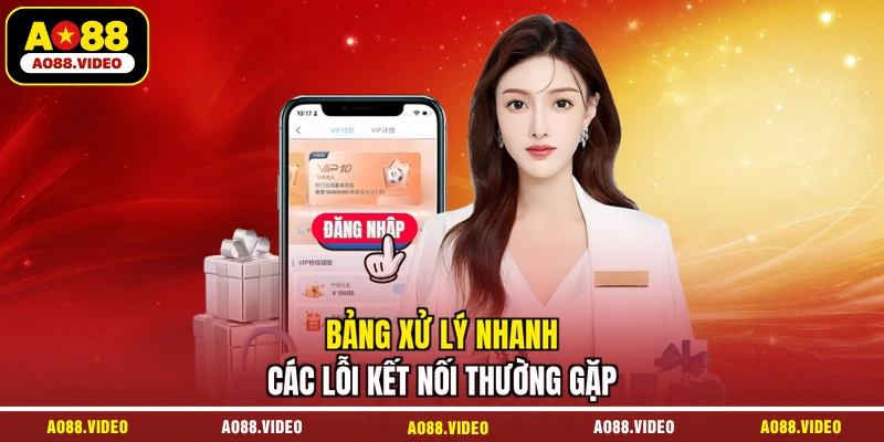 Bảng xử lý nhanh các lỗi kết nối thường gặp